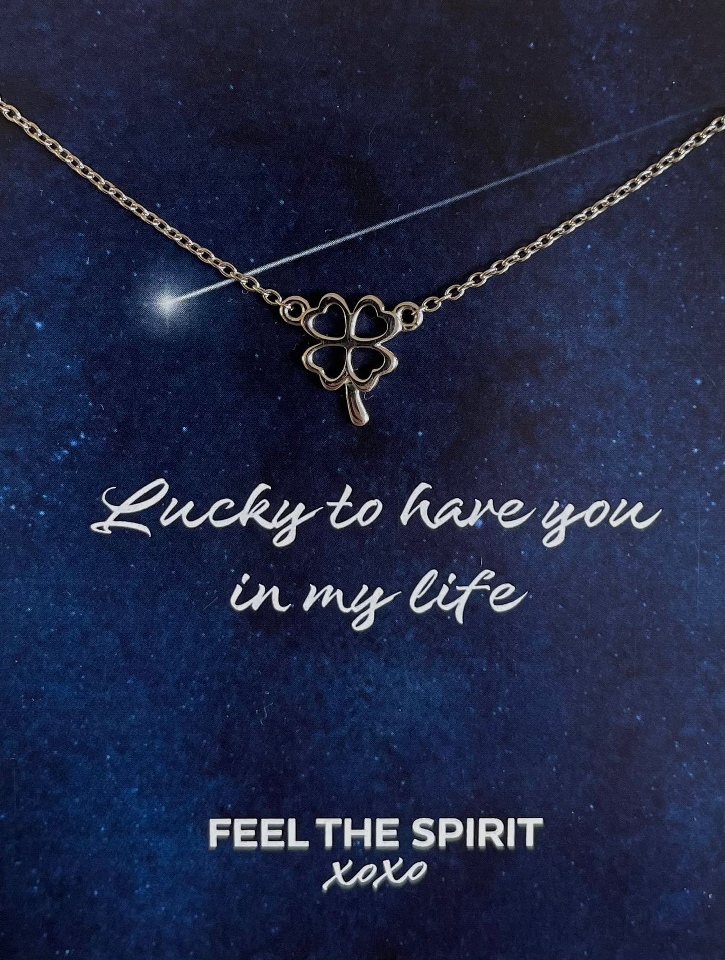 Ketting Klavertje Vier Zilver XN002S-1