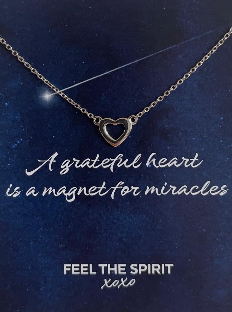 Ketting Open Hart Zilver XN001S-1