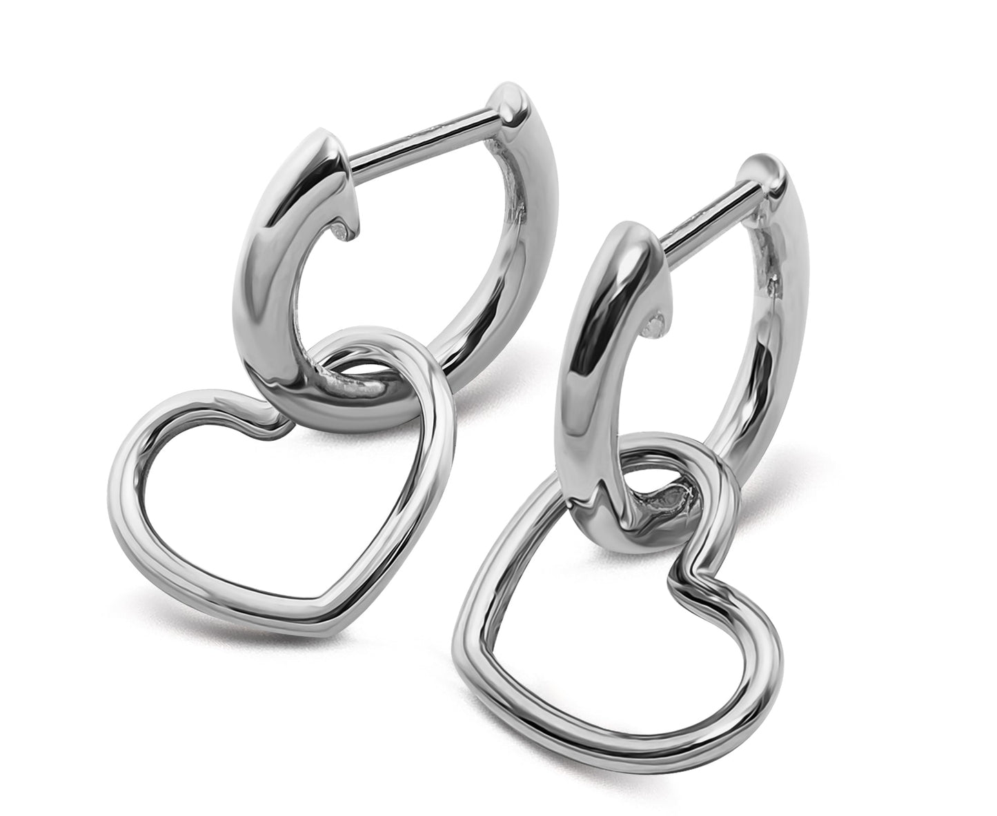 Oorringen Open Hartje Zilver JE043S-0