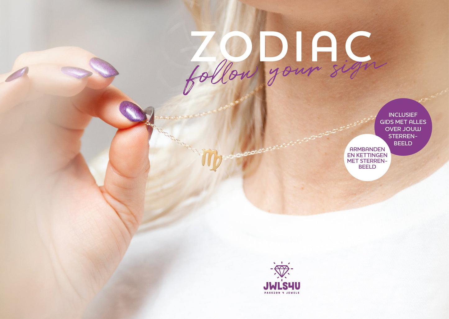 Maagd Armband Gold-Plated Zodiac ZB009G Jwls4u-1
