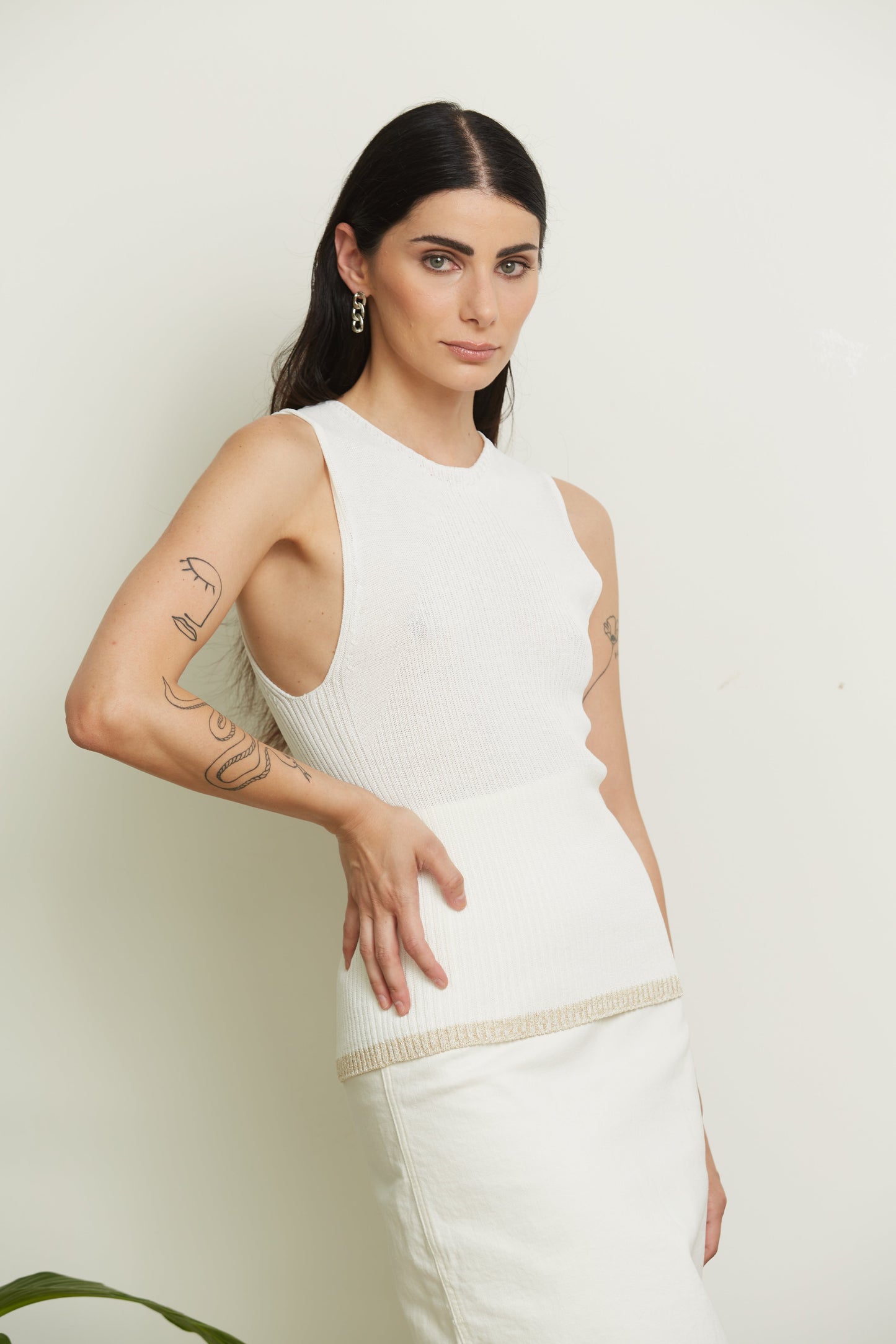 Canotta con inserti in Lurex - Noemi-0