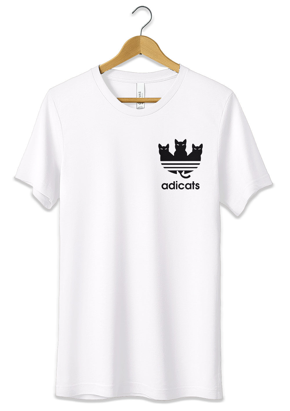 T-Shirt Maglietta Adicats Parodia Gatti Divertente Adidas-1
