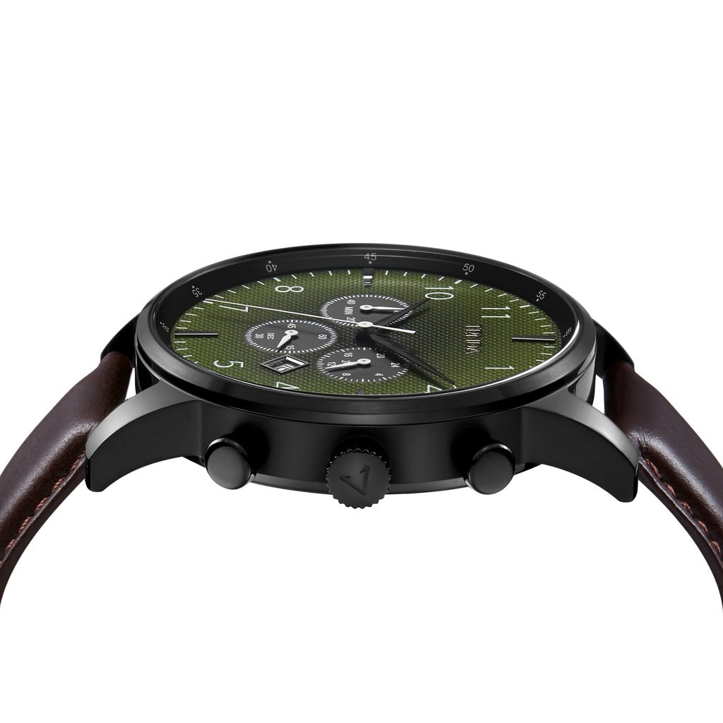 TRNDA Men's Stainless Steel Watch, Green Dial | TRN-SS43B-2
