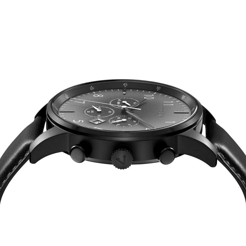 TRNDA Men's Black Stainless Steel Watch, Gradient Dial | TRN-43BK-2