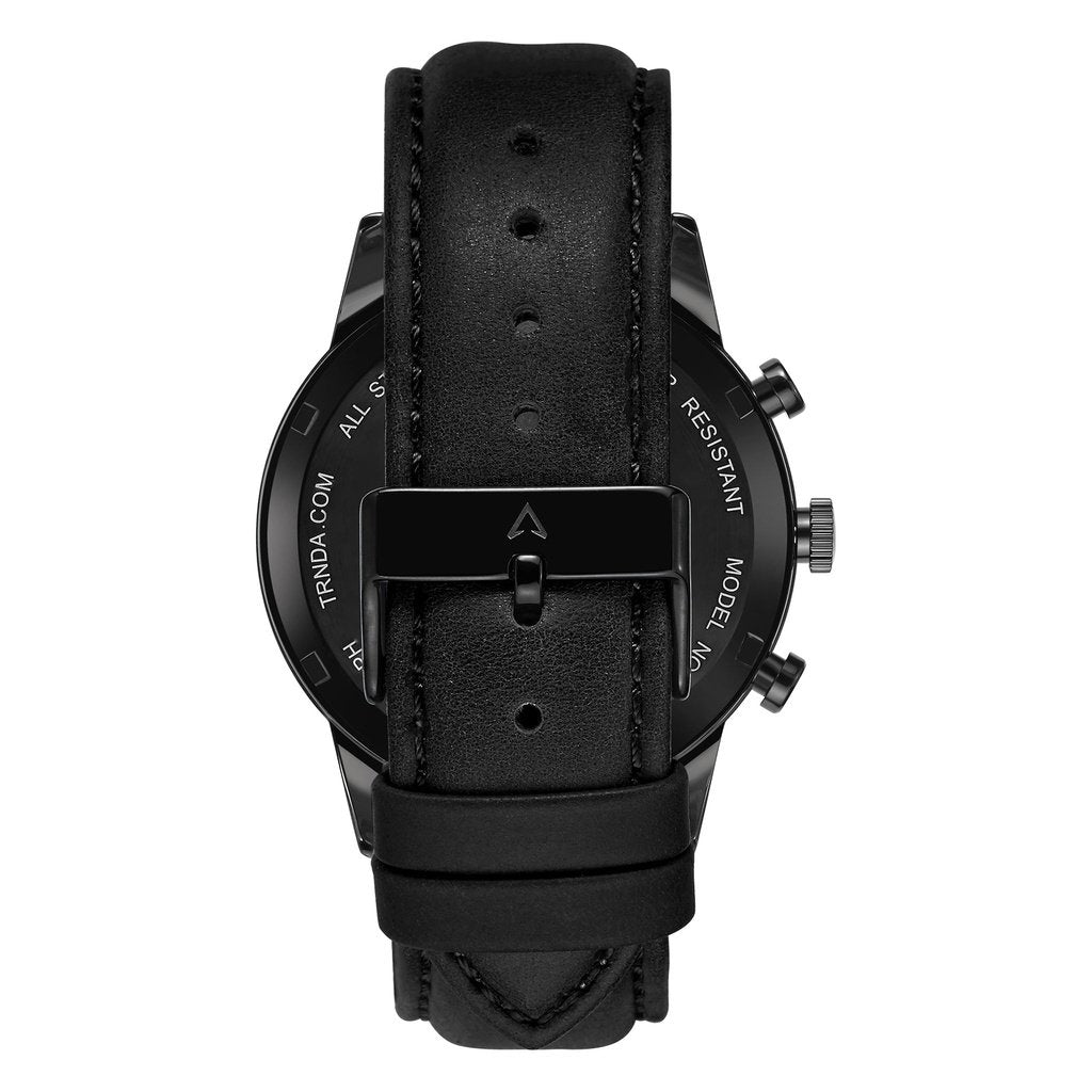 TRNDA Men's Black Stainless Steel Watch, Gradient Dial | TRN-43BK-4