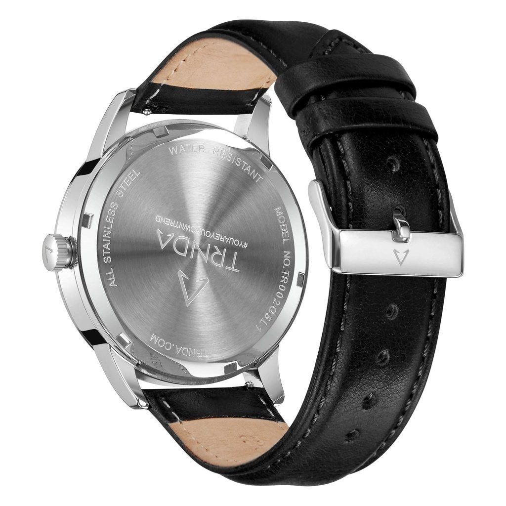 TRNDA Men's Stainless Steel Watch, Gray Dial | TRN-SS43B-3