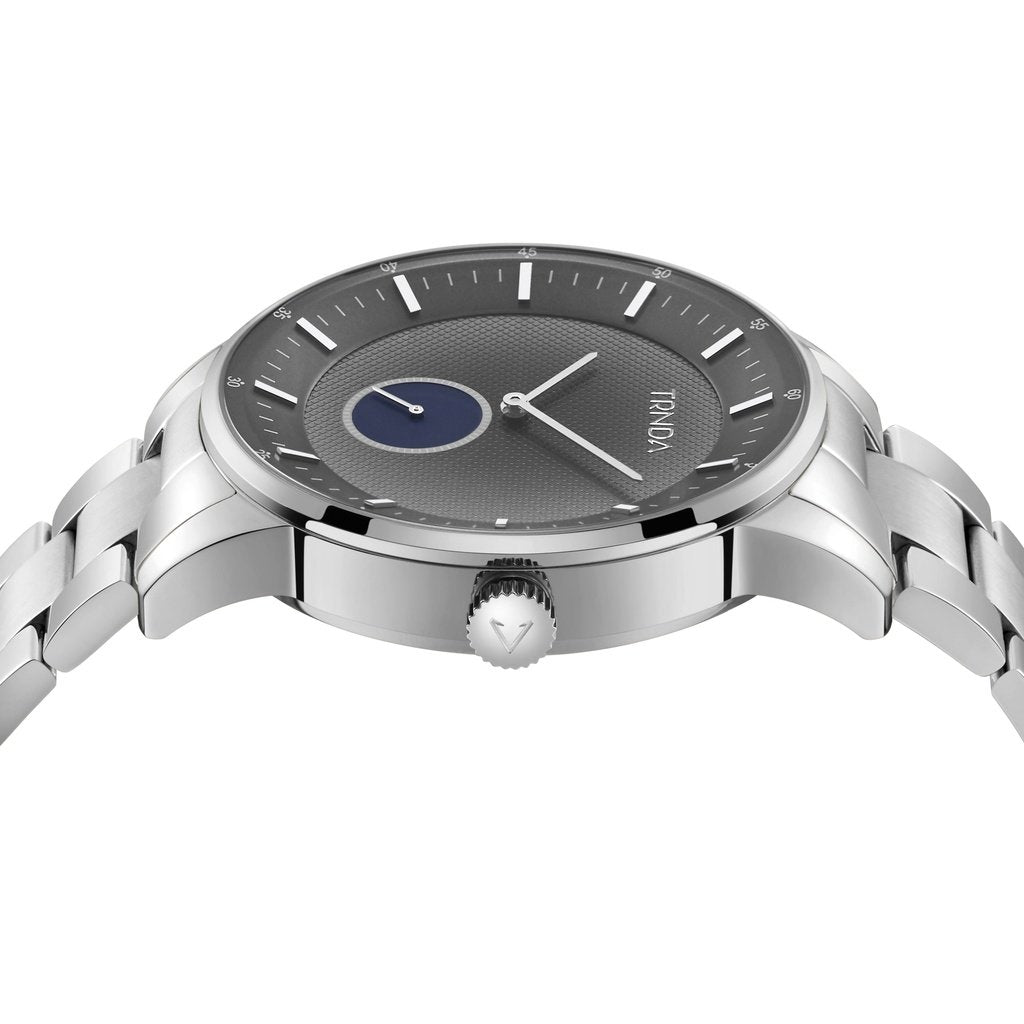 TRNDA Men's Stainless Steel Watch, Silver Gradient Dial | TRNDA43SS-1