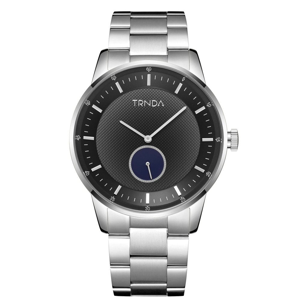 TRNDA Men's Stainless Steel Watch, Gray Dial | TRN-SS43GD-0