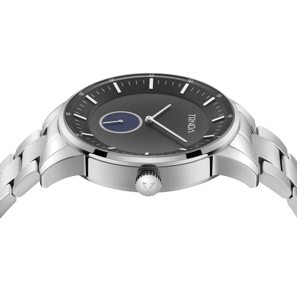 TRNDA Men's Stainless Steel Watch, Gray Dial | TRN-SS43GD-2