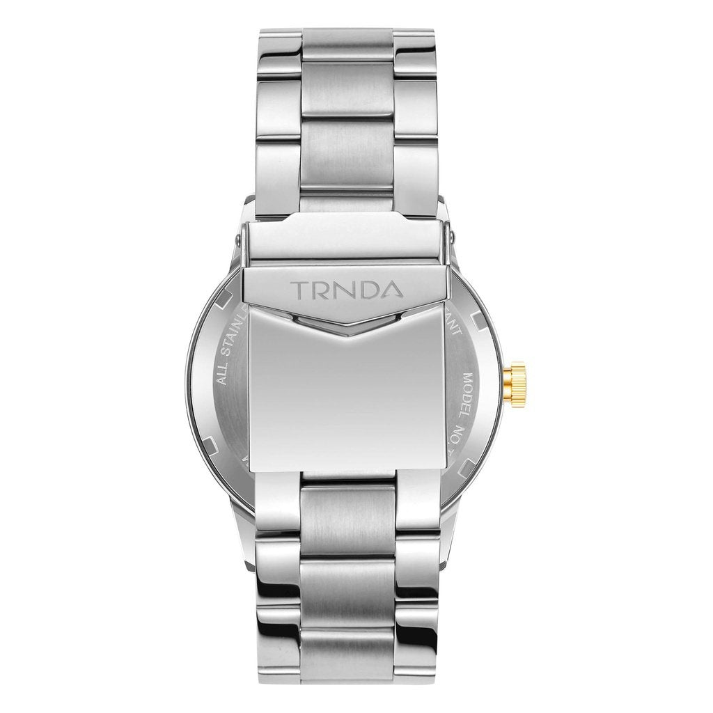 TRNDA Men's Gold Stainless Steel Watch, Gray Dial | TR-M43GSL-3