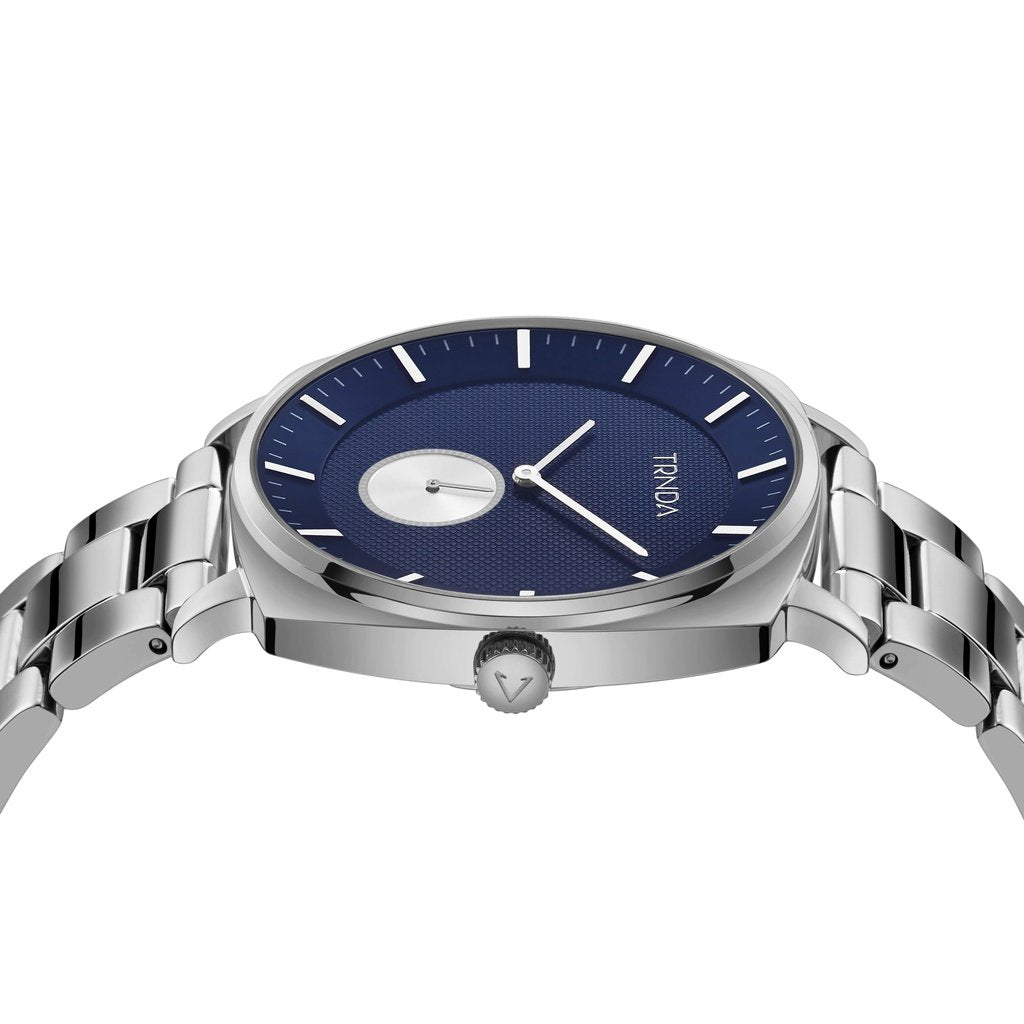 TRNDA Men's Stainless Steel Watch, Blue Dial | TRNDA-45MM-2