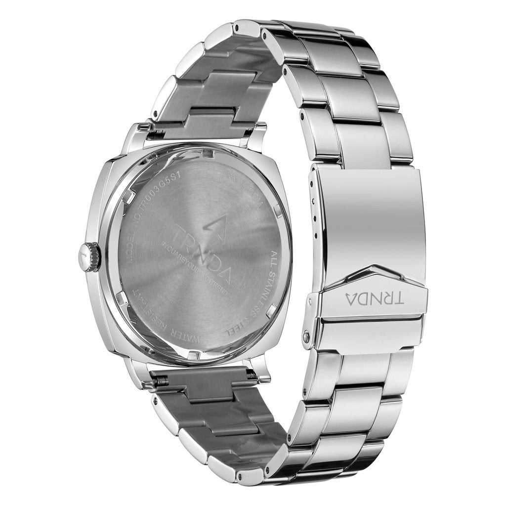 TRNDA Men's Stainless Steel Watch, Blue Dial | TRNDA-45MM-3