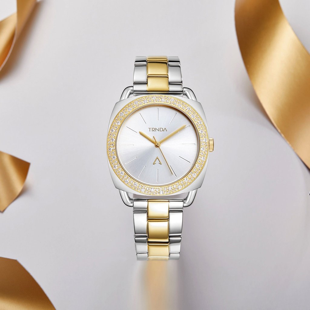 TRNDA Women's Stainless Steel Watch, Silver Dial | TRN-SS35G-4