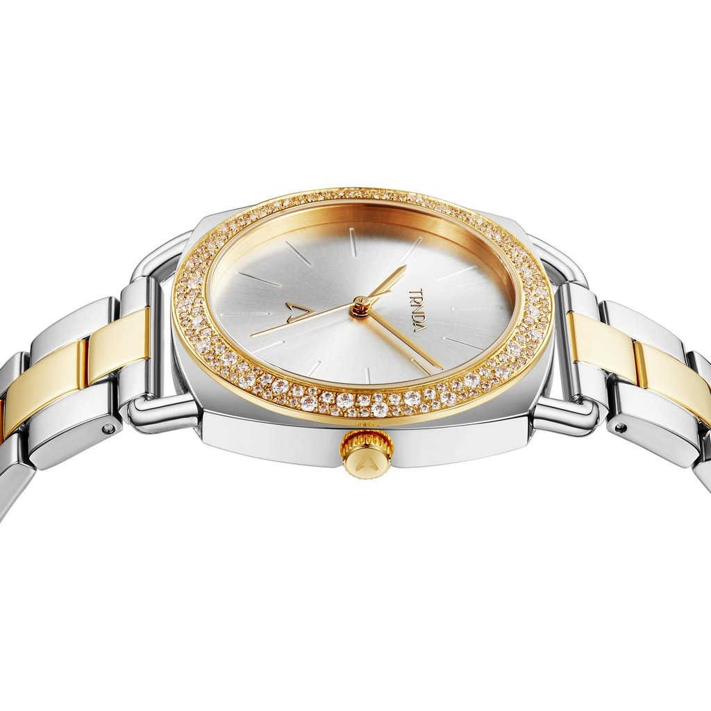 TRNDA Women's Stainless Steel Watch, Silver Dial | TRN-SS35G-2