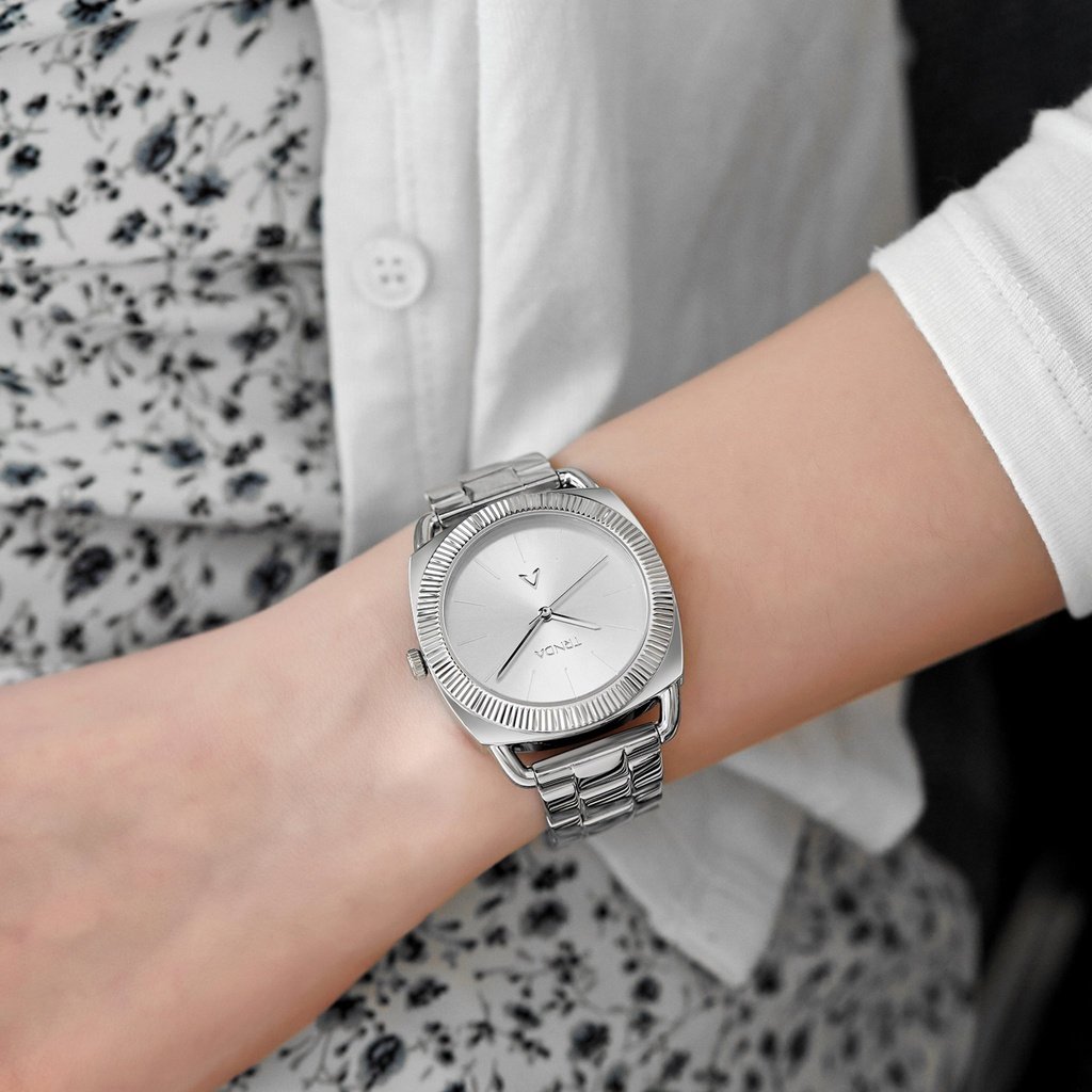 TRNDA Women's Stainless Steel Watch, Silver Dial | TRNDA-SS35.8-1