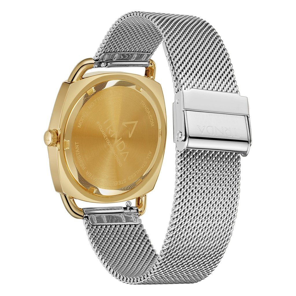 TRNDA Women's Stainless Steel Gold Watch, Silver Dial | TRNDA-W35.8-3