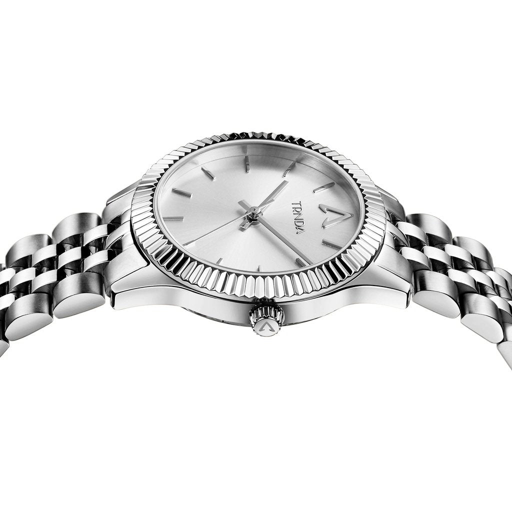 TRNDA Women's Stainless Steel Watch, Silver Dial | TR32MMSS-2