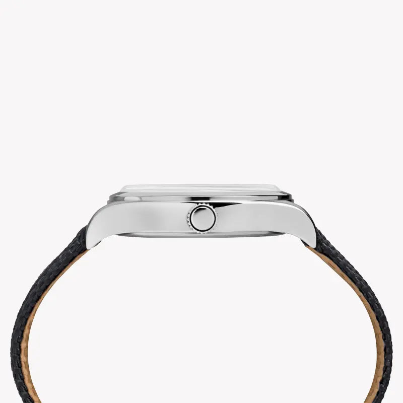 Timex Unisex Black Fabric Watch, Silver Stainless Steel Case | TW2R38800-1