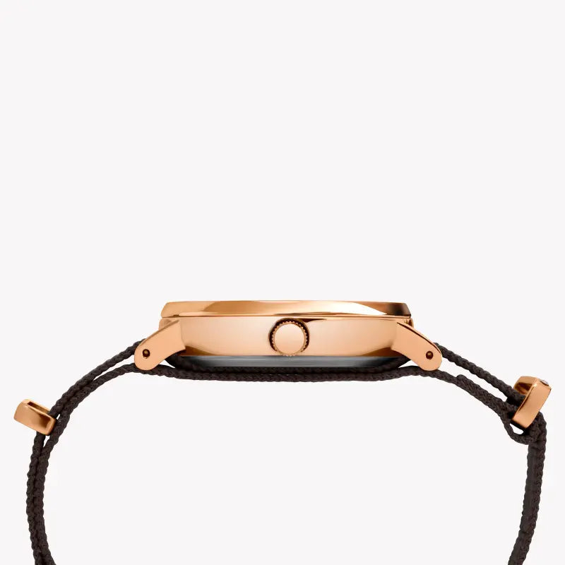 Timex Women's Gray Fabric Watch, Rose Gold Case | TW2R48900-1
