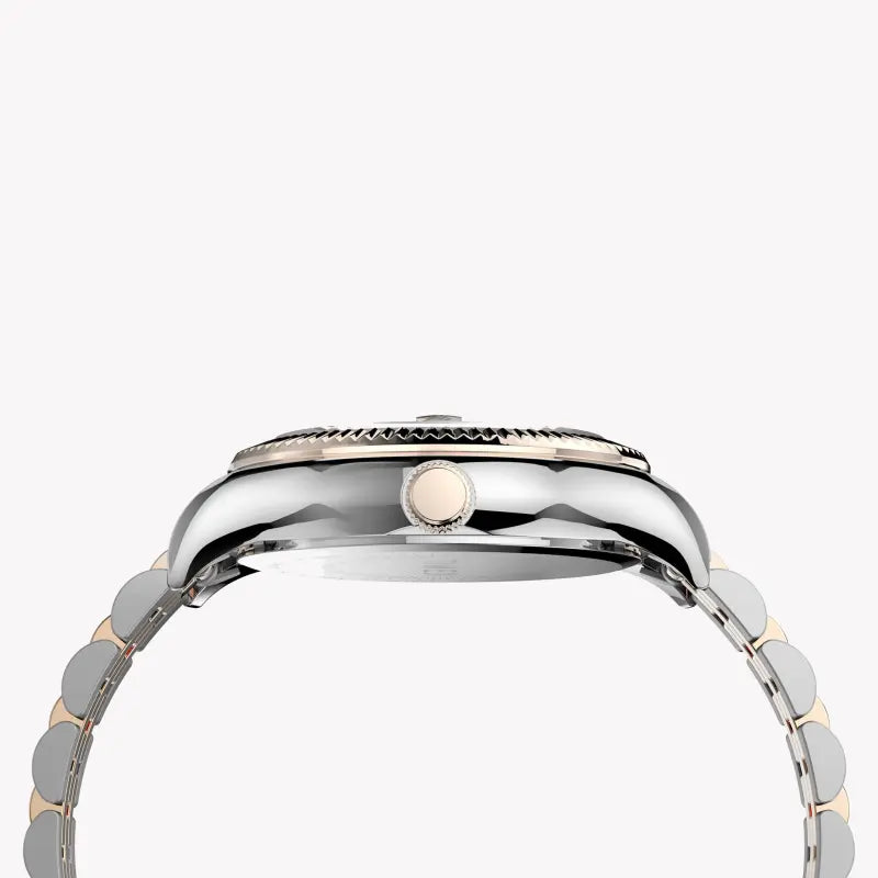 Timex Women's 2T Stainless Steel Watch, Silver Dial | TW2T87000-1