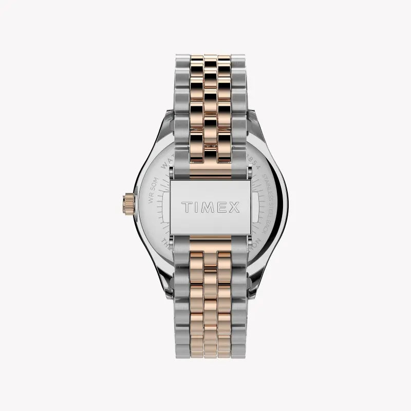 Timex Women's 2T Stainless Steel Watch, Silver Dial | TW2T87000-2