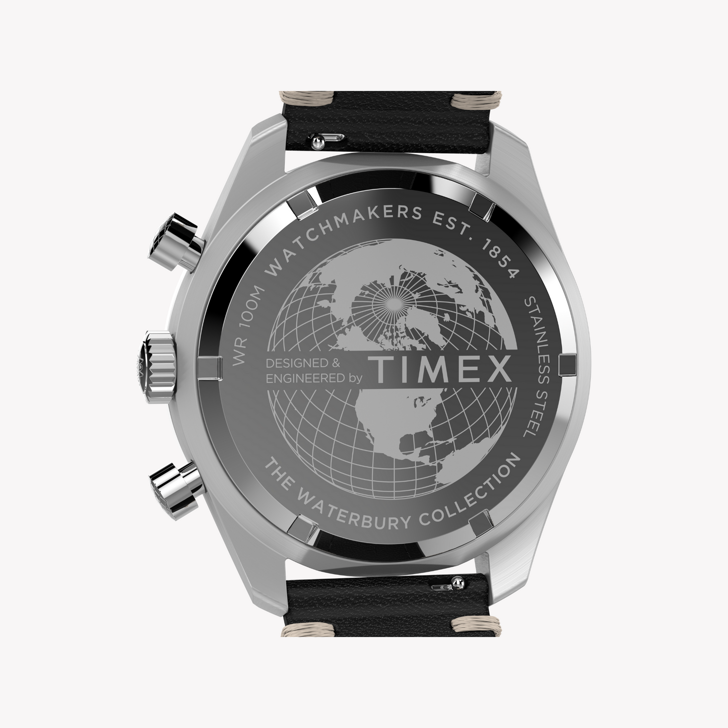 TIMEX Men's Steel/Blue, Leather/Black | TW2Y18600-4