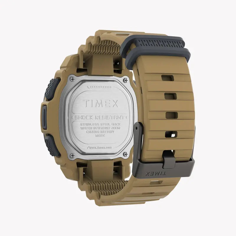 Timex Men's Tan Silicone Watch, Digital Dial | TW5M35900-3