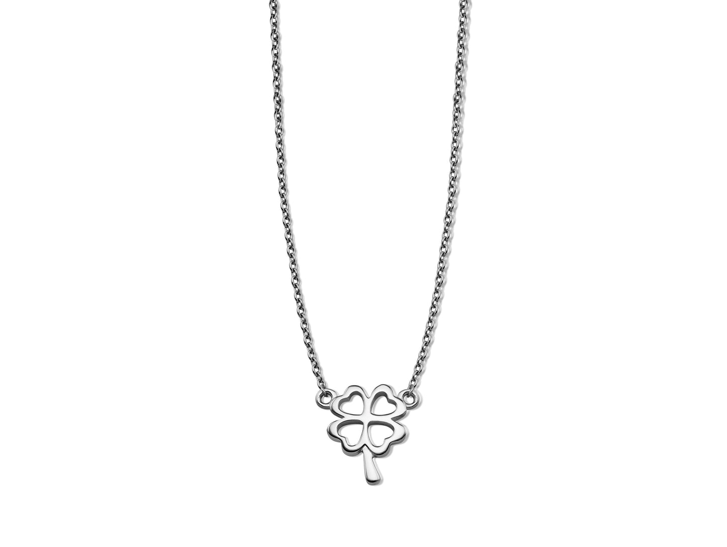 Ketting Klavertje Vier Zilver XN002S-0