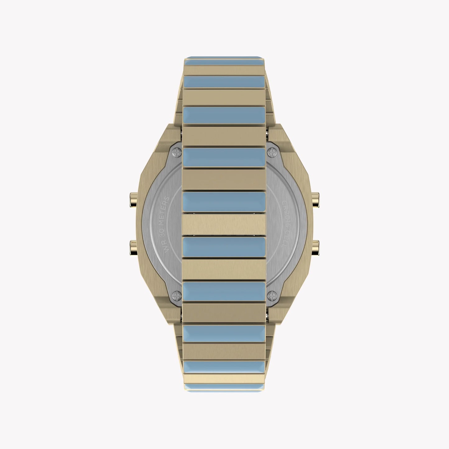 Timex Unisex Gold-Tone Watch, Blue Accents | TW2W40800-2