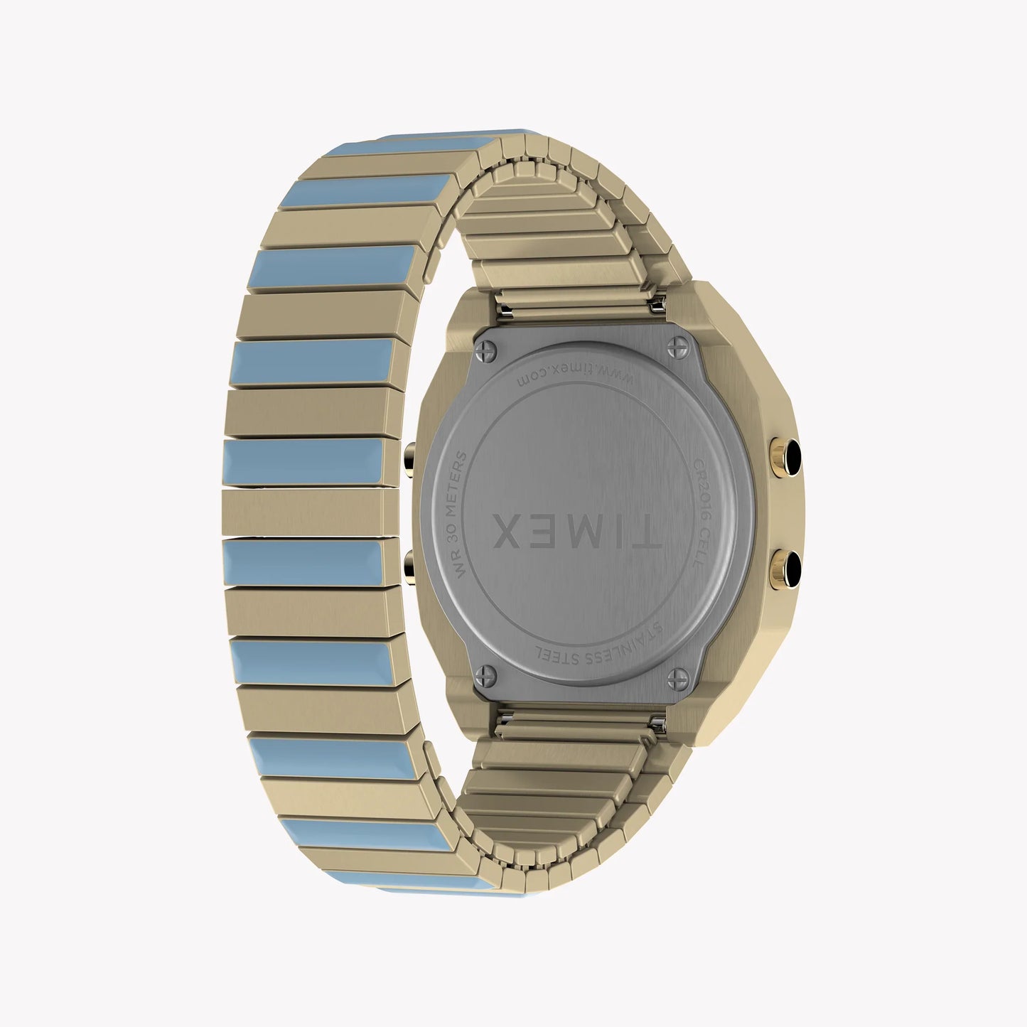 Timex Unisex Gold-Tone Watch, Blue Accents | TW2W40800-1