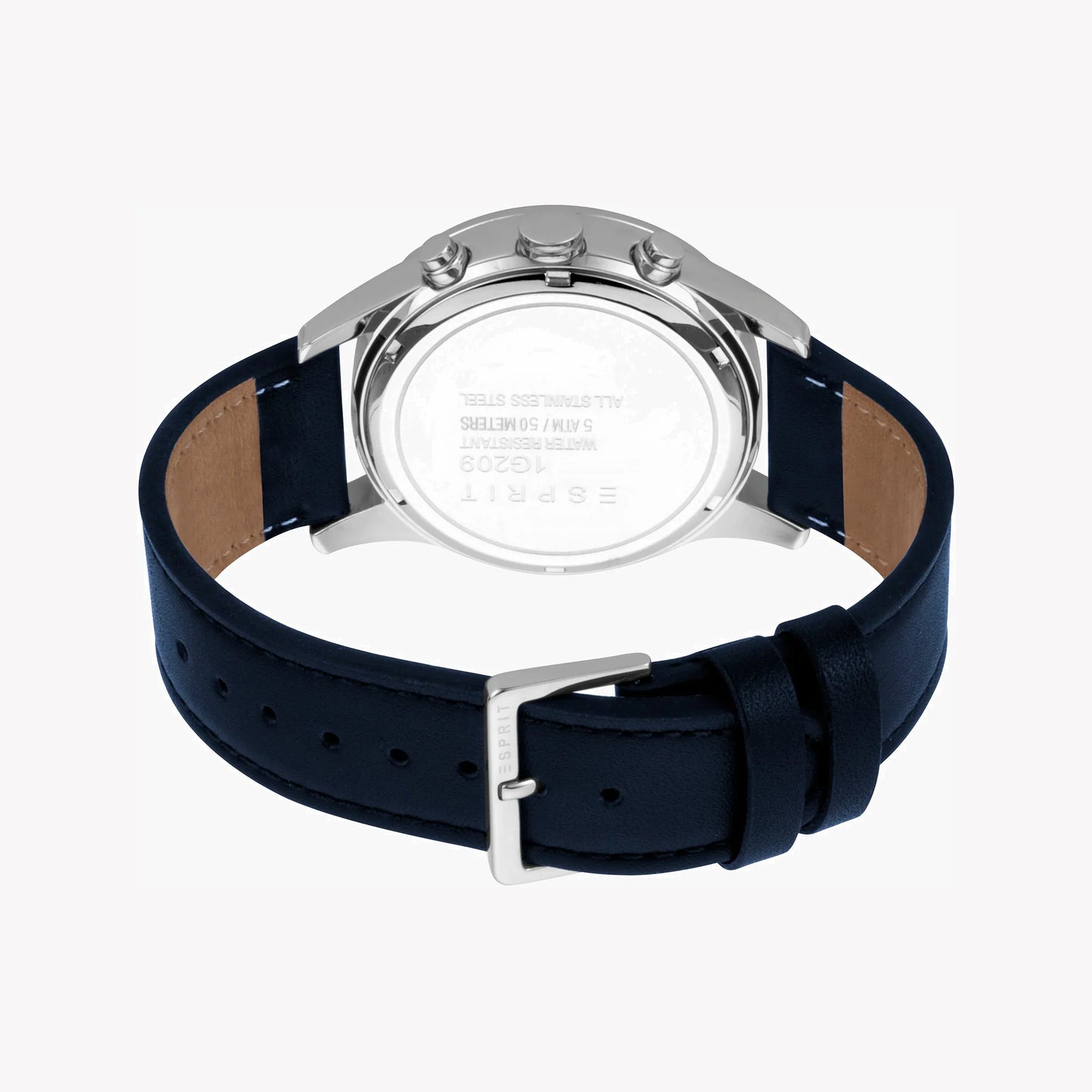 Esprit Men's Blue Leather Watch, Blue Dial | ES1G016M0045-2