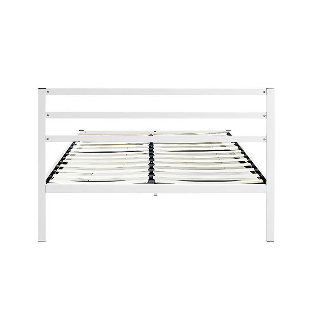 Bella metal bed frame with gift bed grid, in several sizes and colors-White 160x200 cm-white-4