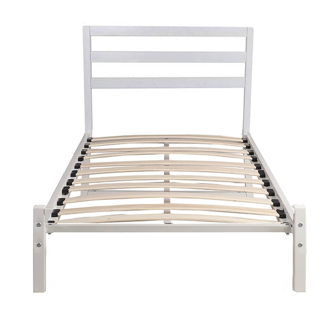 Bella metal bed frame with gift bed grid, in several sizes and colors-White 160x200 cm-white-0