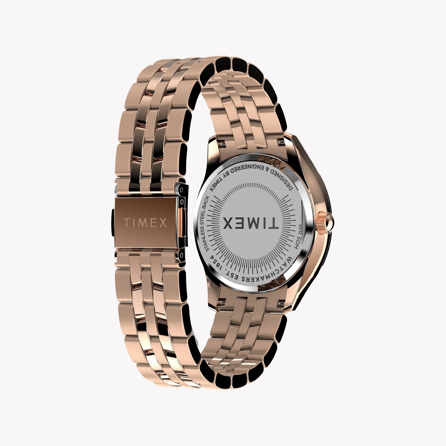 Timex Women's Rose Gold-tone Watch, Black Dial | TW2W17800-1