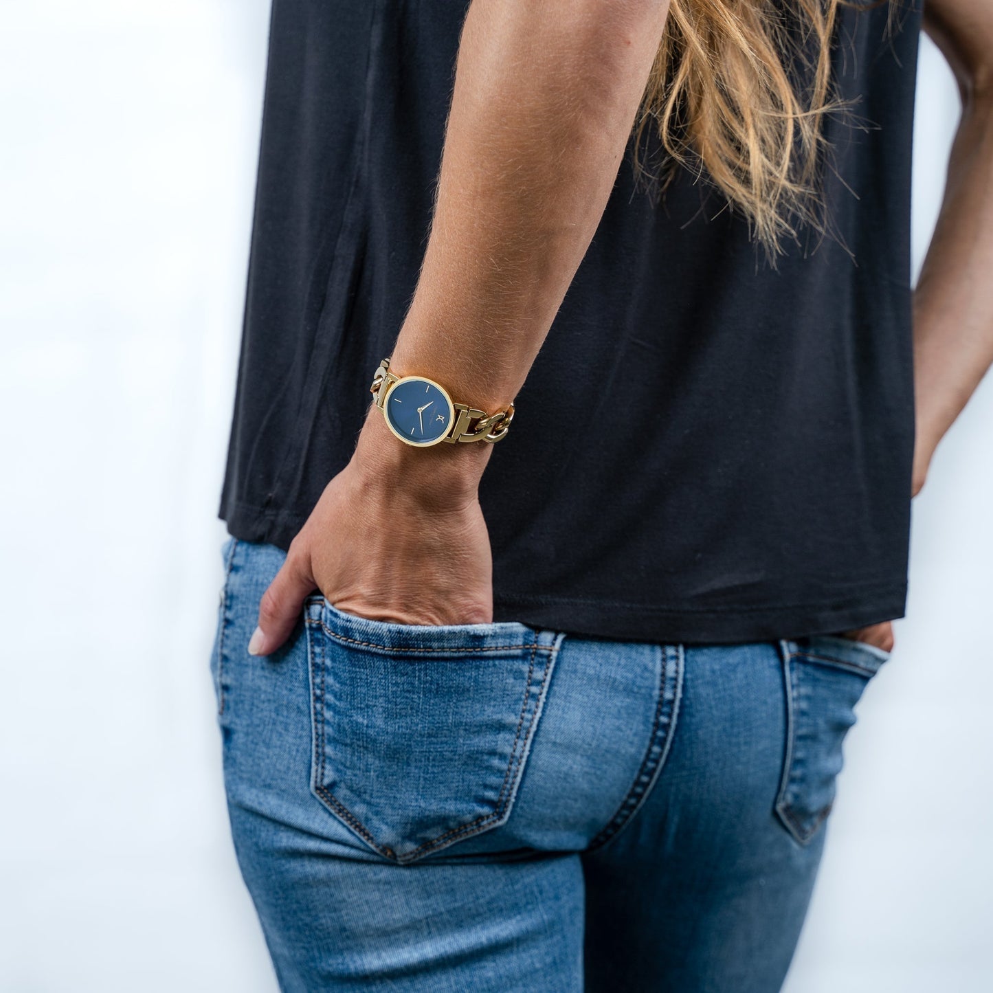 Pierre Cardin Women's Gold Watch, Blue Dial | CCM.0532-1