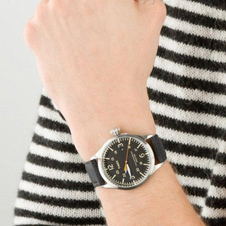 Timex Unisex Tan Fabric Watch, White Dial | TW2R62000-4