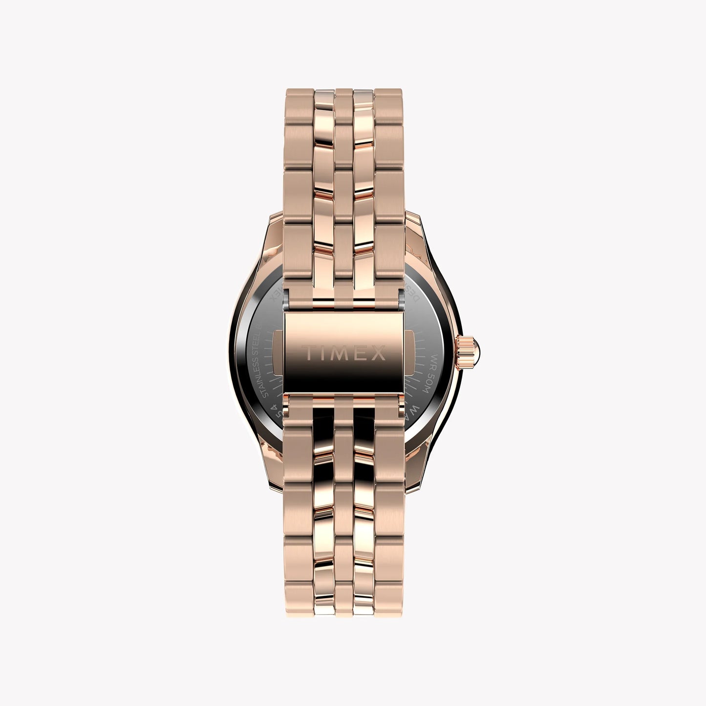 Timex Women's Rose Gold-tone Watch, Black Dial | TW2W17800-2