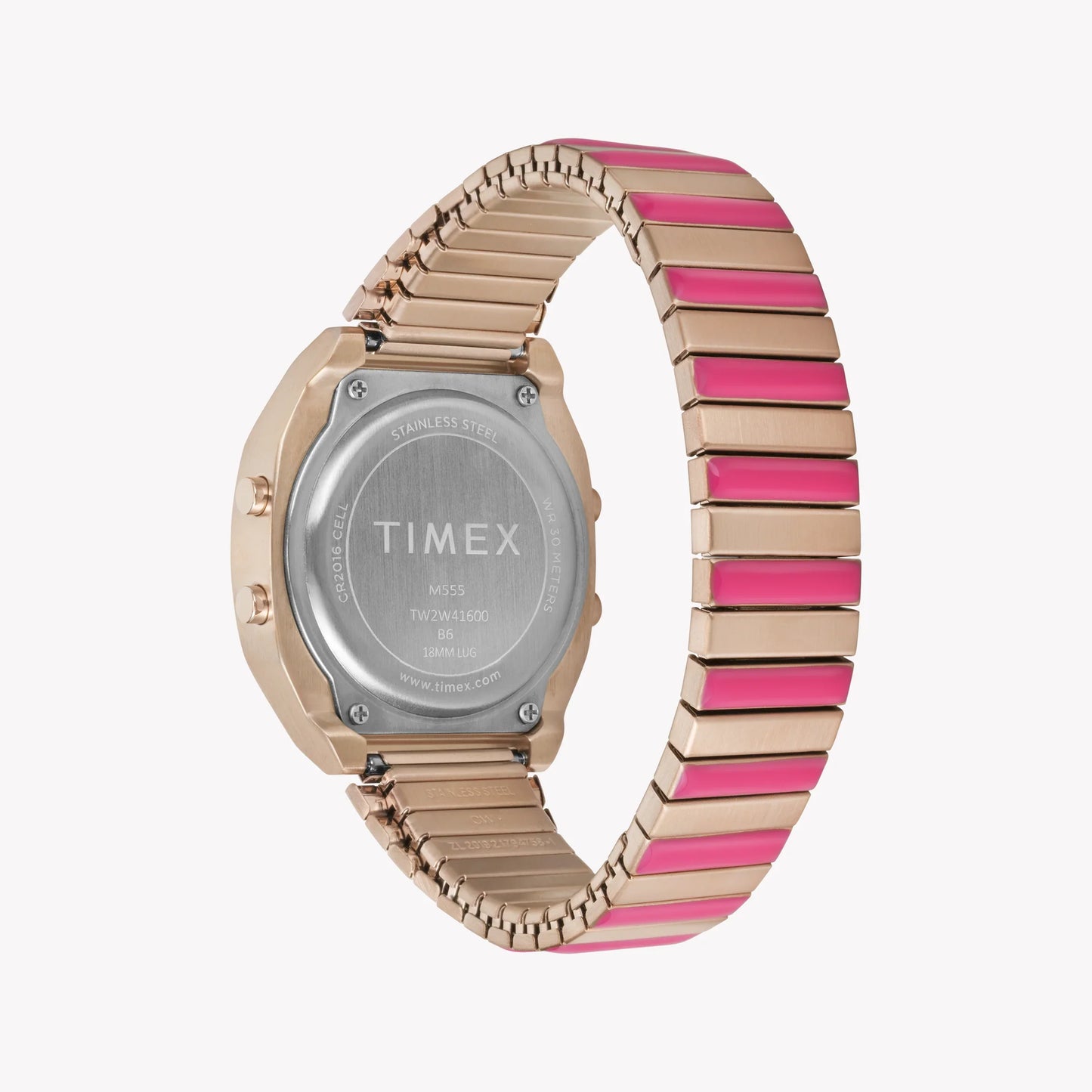 Timex Women's Rose Gold-Tone Watch, Pink Accents | T80-1