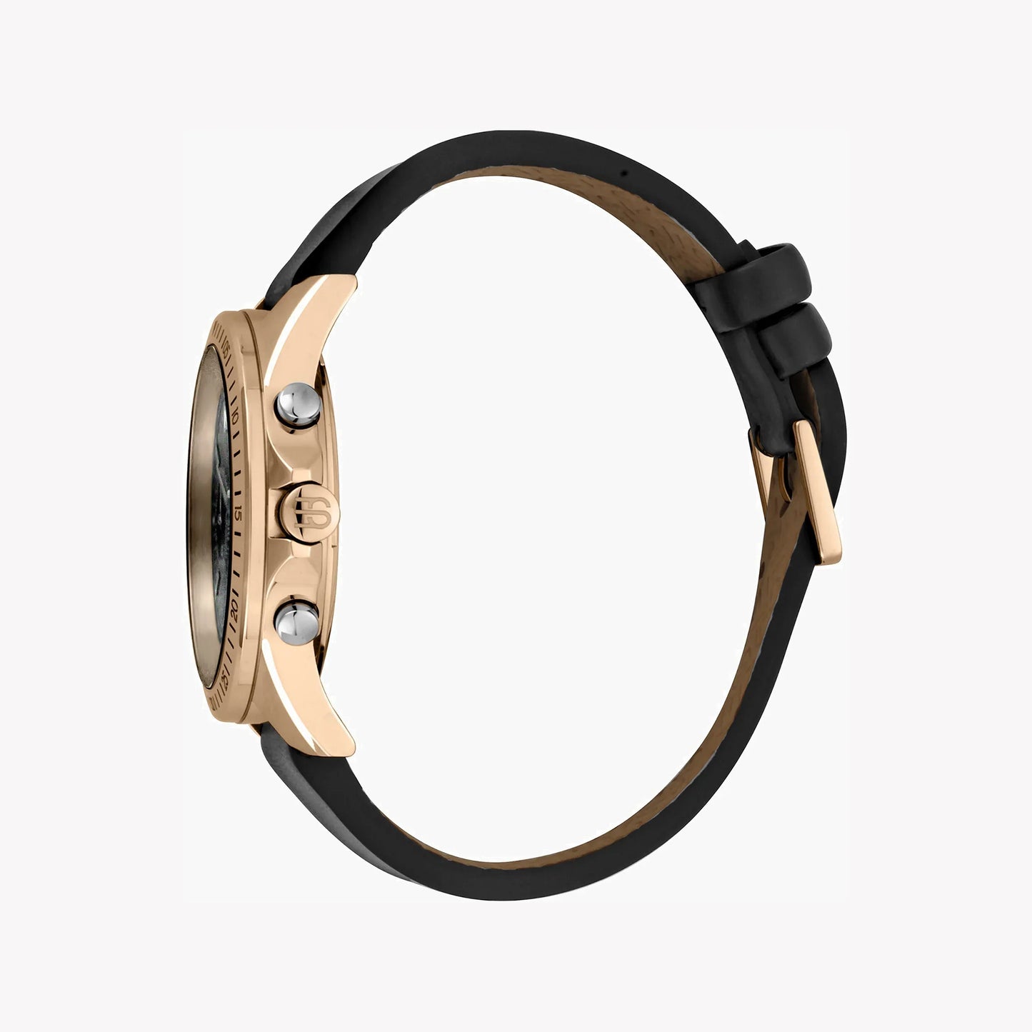 Esprit Men's Black Leather Watch, Black Dial | ES1G066M0025-1