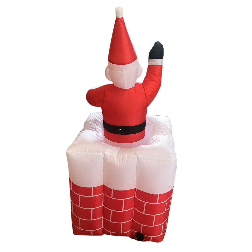 Inflatable Christmas figures - Santa in the chimney-2