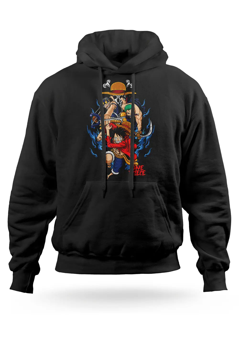 Felpa con cappuccio Luffy Zoro Usop One Piece-0