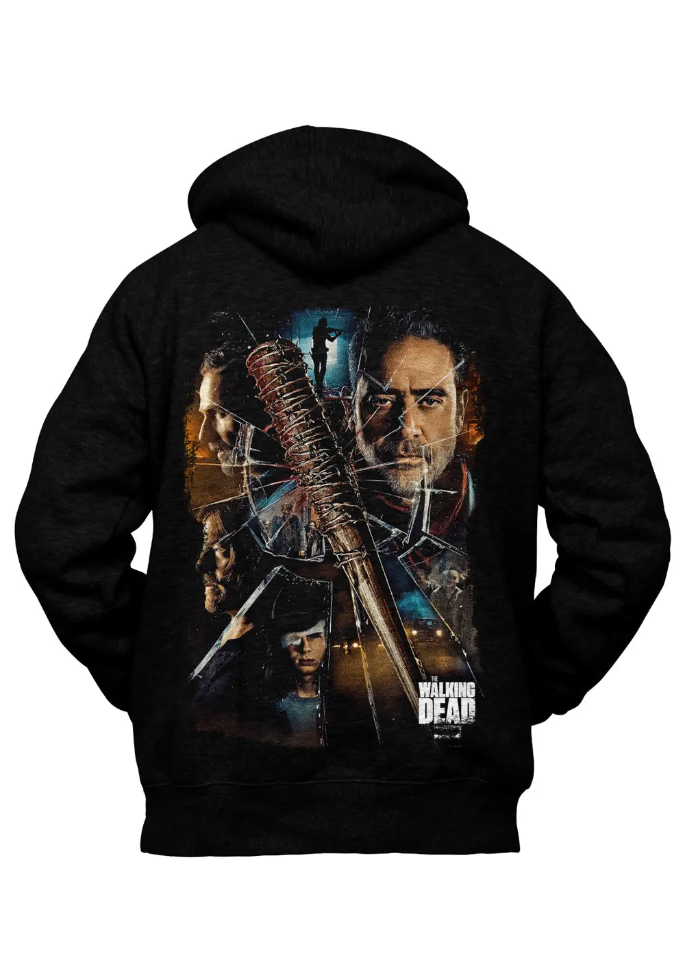 Felpa con Cappuccio Retro The Walking Dead-0