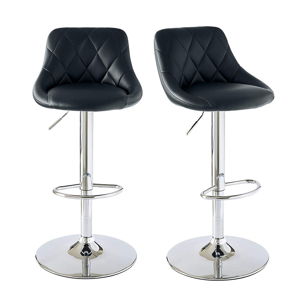 2 barstools with backs, 2 in black-0