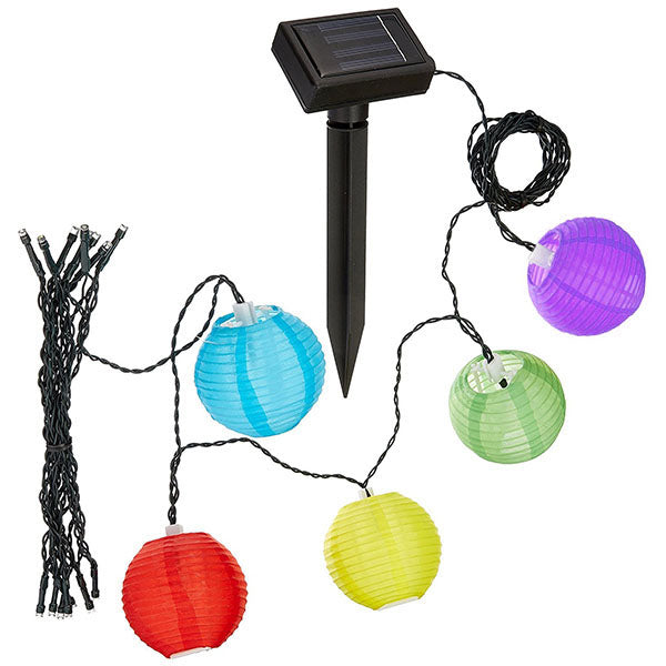10-piece colorful solar lantern string-3