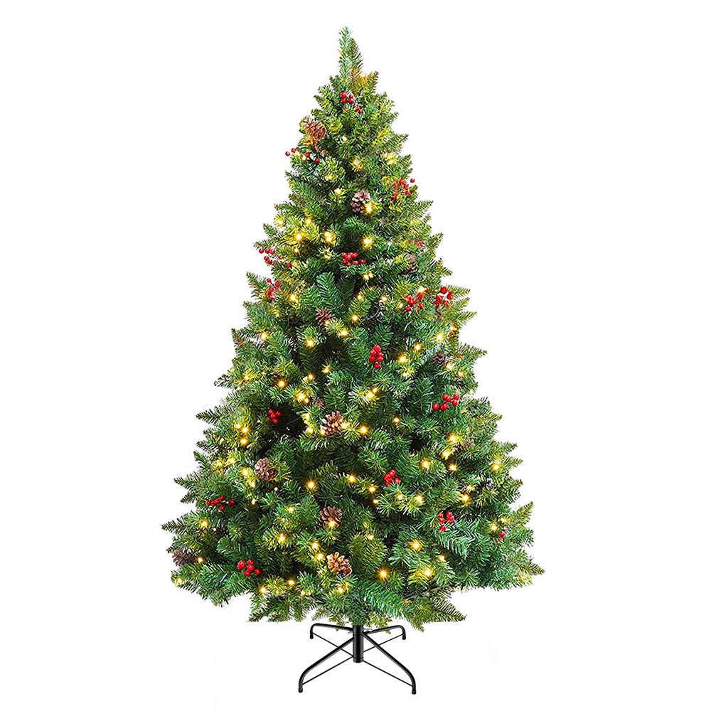 LED artificial tree in several types, warm white-320 LEDs, 210 cm-1