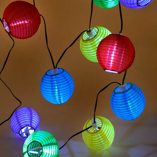 10-piece colorful solar lantern string-4