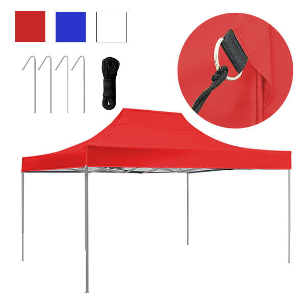 Folding garden gazebo in several types - 3x4.5 meters - blue gazebo-0