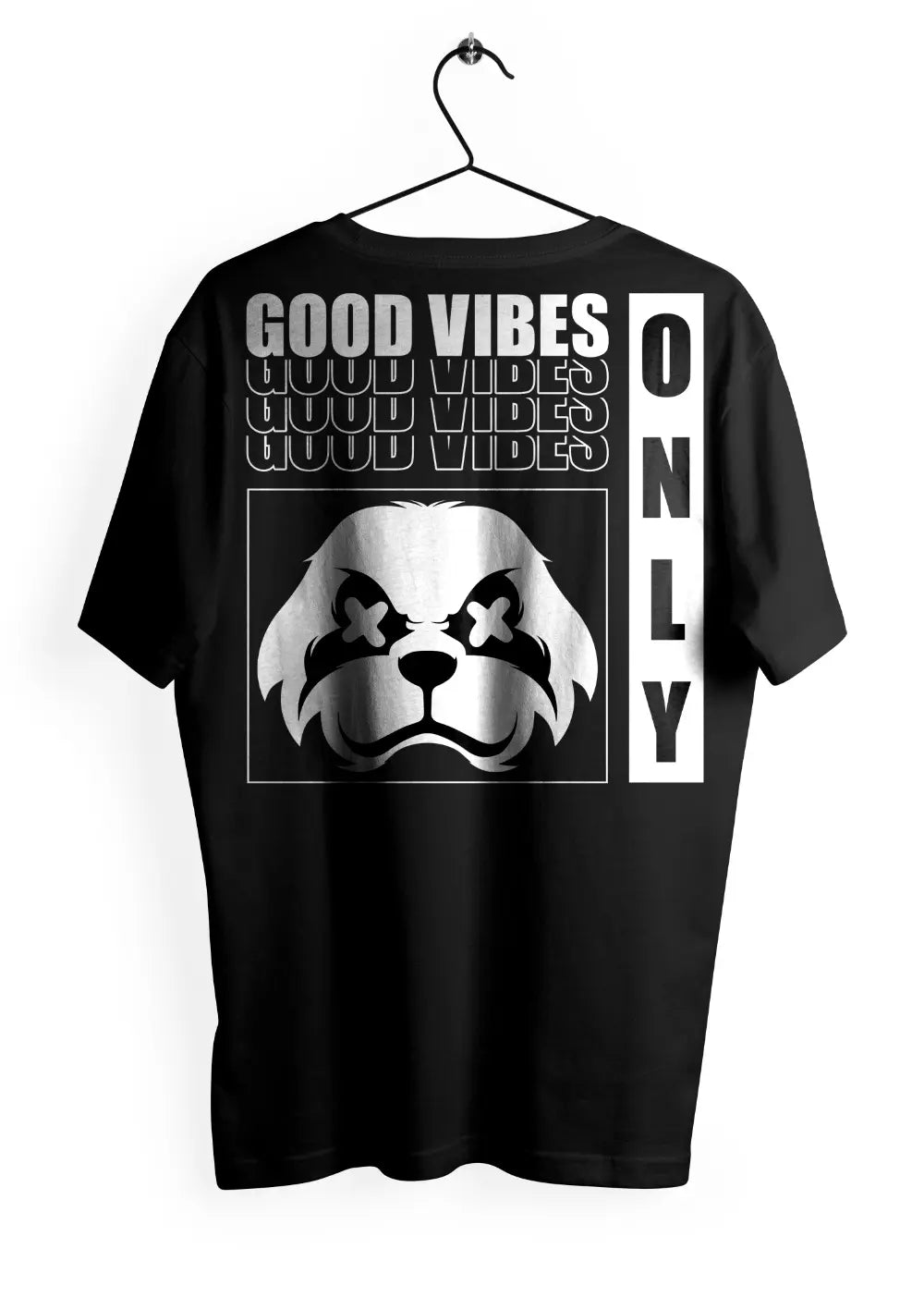 T-Shirt Maglietta Only Good Vibes Urban Oversize-1