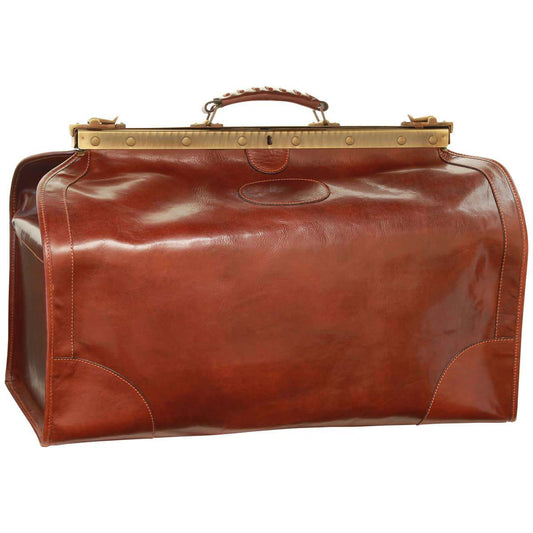 Leather "Old America" Bag (Large) - Brown-0