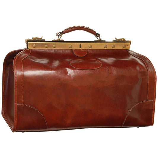 Leather "Old America" Bag (Medium) - Brown-0